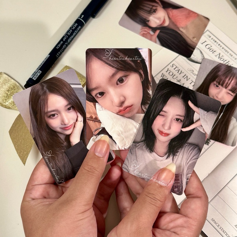 Hearteuhearteu [READY STOCK INA] [OFFICIAL] IVE Ahn Yujin, Lee Yunseo, Kim Gaeul Photocard Lai จาก P