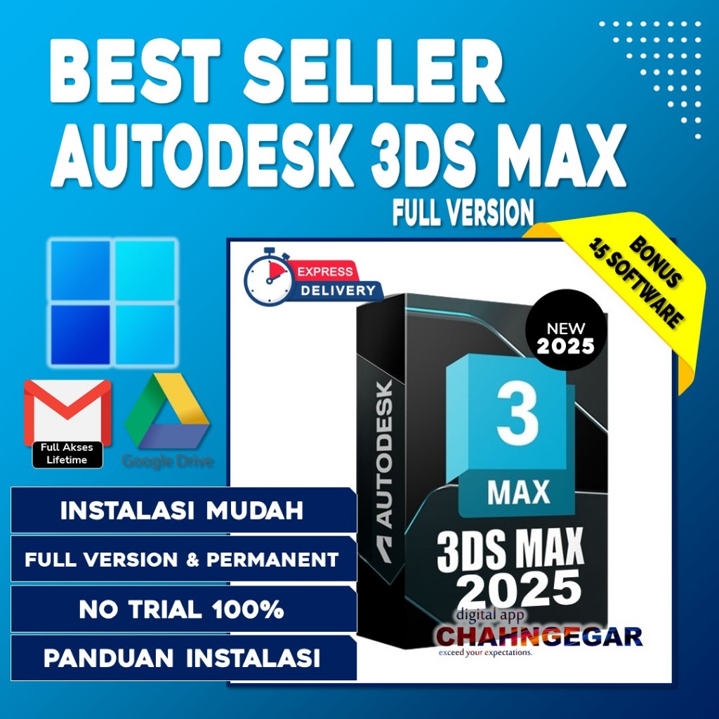3DS MAX 2025 เวอร์ชันเต็ม PERMANENT / 3ds max 2024 / 2023 win ถาวร