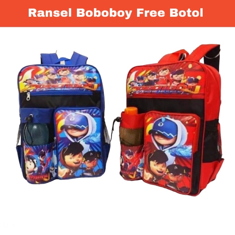 [Still Available Stock] กระเป๋าเป้สะพายหลัง กระเป๋านักเรียน sd motig boboiboy ฟรีขวดเครื่องดื่ม