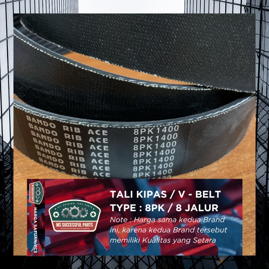 สายพานพัดลม 8PK 1400 BANDO MITSUBOSHI 8PK1400