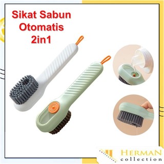 HC Sikat Sepatu Multifungsi Dengan Lubang Detergen Sikat Sabun Otomatis 2in1 Bulu Lembut Sikat Premium Pembersih Sendal Sepatu Baju Lantai Kamar Mandi Serbaguna Shoes Brush