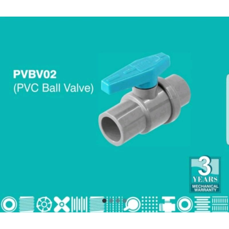 ก๊อกน้ํา PVC 2 นิ้ว UNNU PBV02 - บอลวาล์ว 2 นิ้ว UNNU PBV02