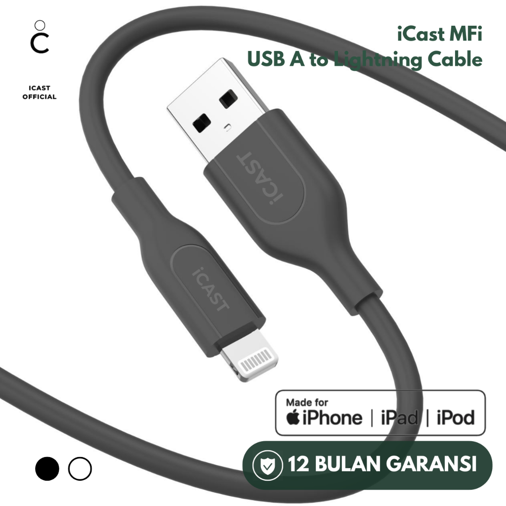 สาย IPhone MFi iCast USB A เป็น Lightning