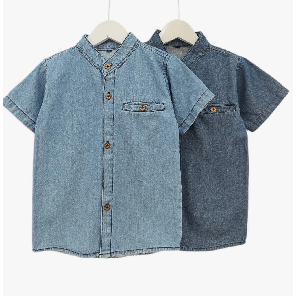 Kemeja เสื้อยีนส์เด็กผู้ชาย เสื้อเด็ก 1-6 ปีกางเกงยีนส์ rango กางเกงยีนส์ Hem Soft jean