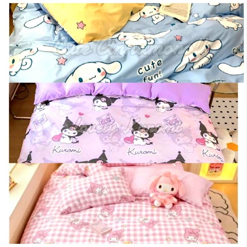 Kuromi ผ้าปูที่นอน|ผ้าปูที่นอน ลาย Cinamorol| ผ้าปูที่นอน ลาย Melody | Lotso ผ้าปูที่นอน