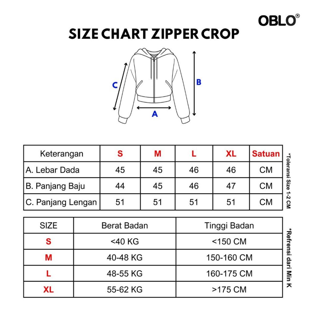 จัดส่งฟรี OBLO CROP HOODIE JACKET - ผู้หญิง HOODIE CROP ZIPPER JACKET