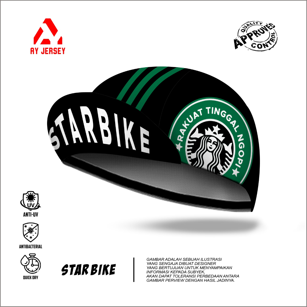 CYCLING CAP STARBIKE (หมวกจระเข้)