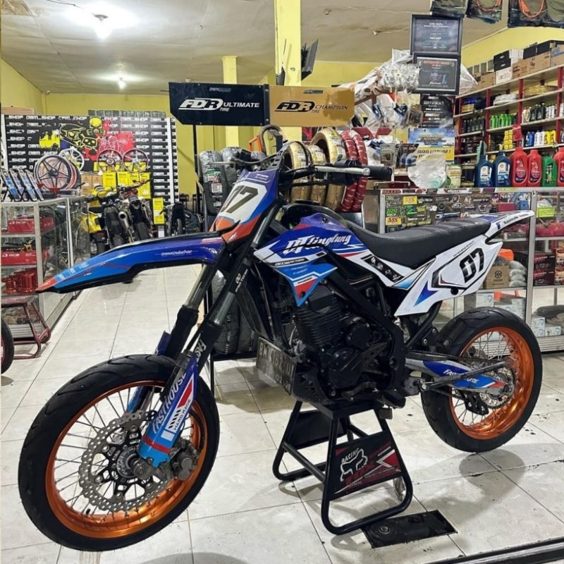 Decal Decal สติกเกอร์ Sticer Striping Supermoto Kawasaki Dtracker Dtx Klx Bf Gordon Crf Wr Full Body