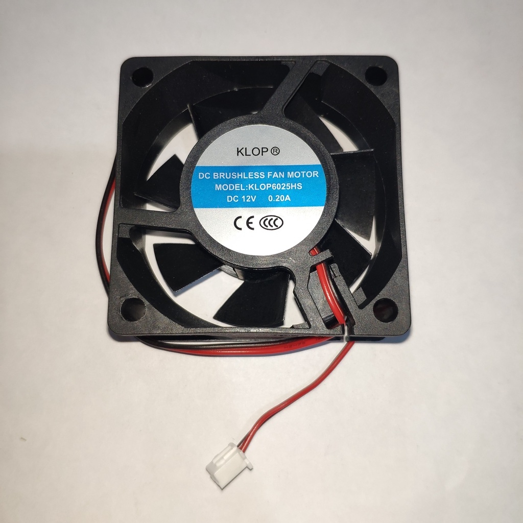พัดลม DC 6CM 12V KLOP + ซ็อกเก็ต พัดลมระบายความร้อน. พัดลม DC 6X6 12V