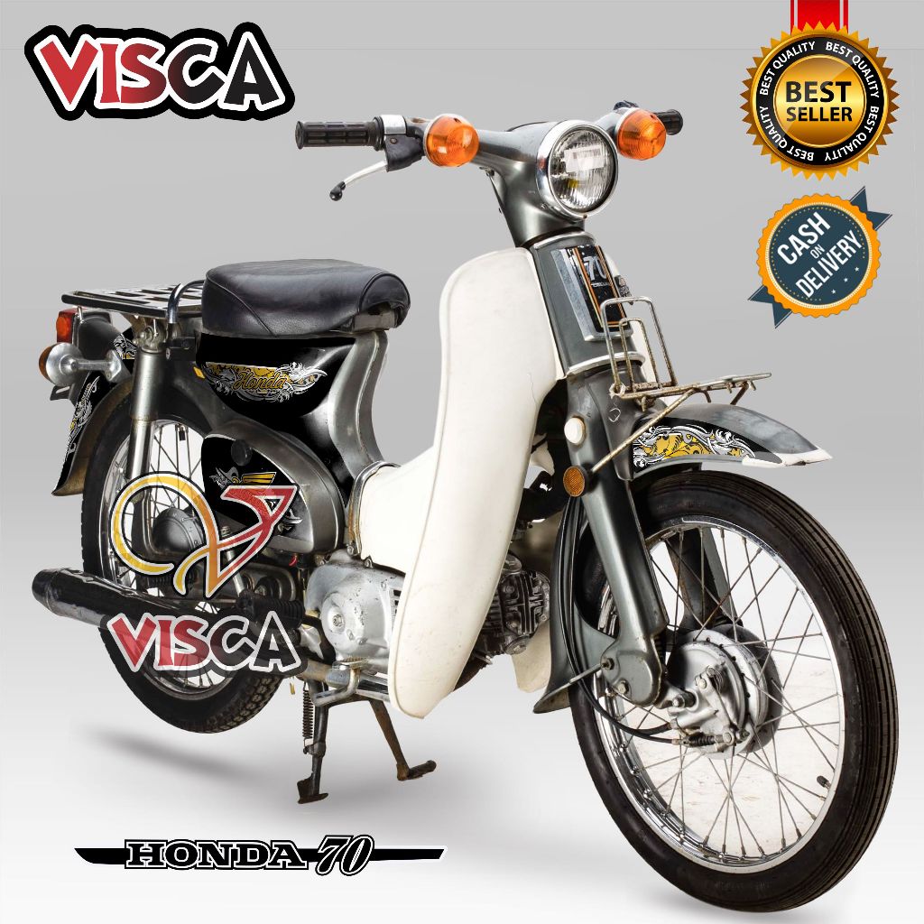 สติ๊กเกอร์แถบ Honda C70 C70 BATIK สติ๊กเกอร์ Variations