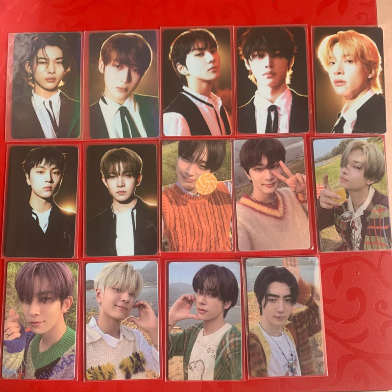 การ์ดรูปถ่ายอย่างเป็นทางการ enhypen - เลือดส้ม - เลือดดํา [อัลบั้ม nerverse ver] jungwon niki seungh