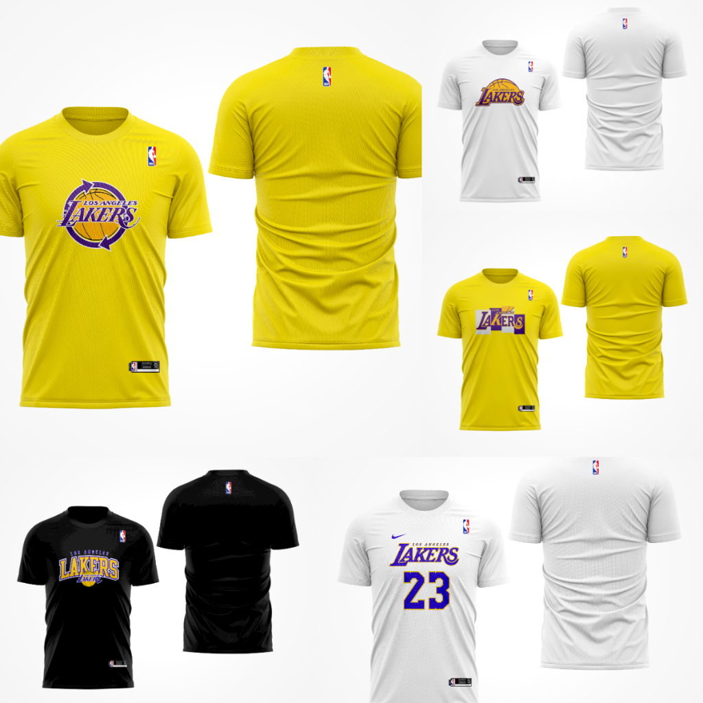 เสื้อบาสเก็ตบอล NBA Tshirt LA lakers LENRON JAMES 23 T เสื้อบาสเกตบอลเสื้อกีฬาผู้ชายผู้หญิง LBJ 23