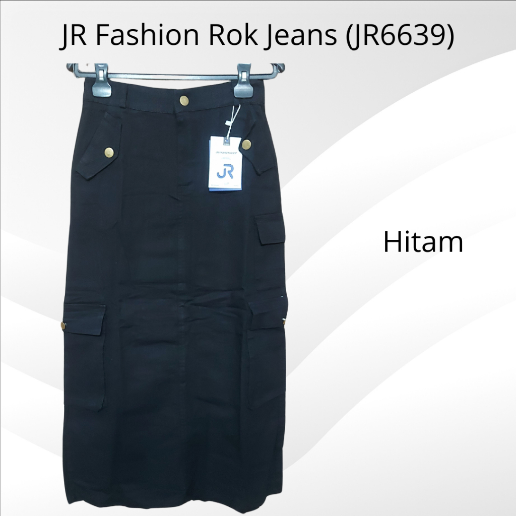 JR Fashion Soft Jeans Stretch Cargo Skirt (JR6639)