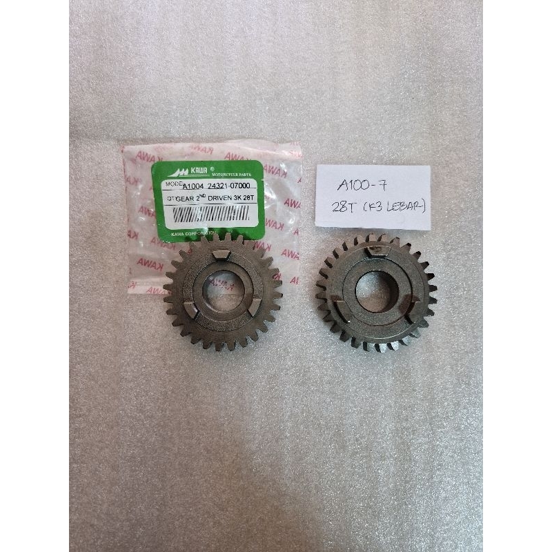 MESIN ENGINE RATIO GEAR / Gear VERSENELING 2 A1004 28T (K3 SMALL), A1007 28T (K3 WIDE)