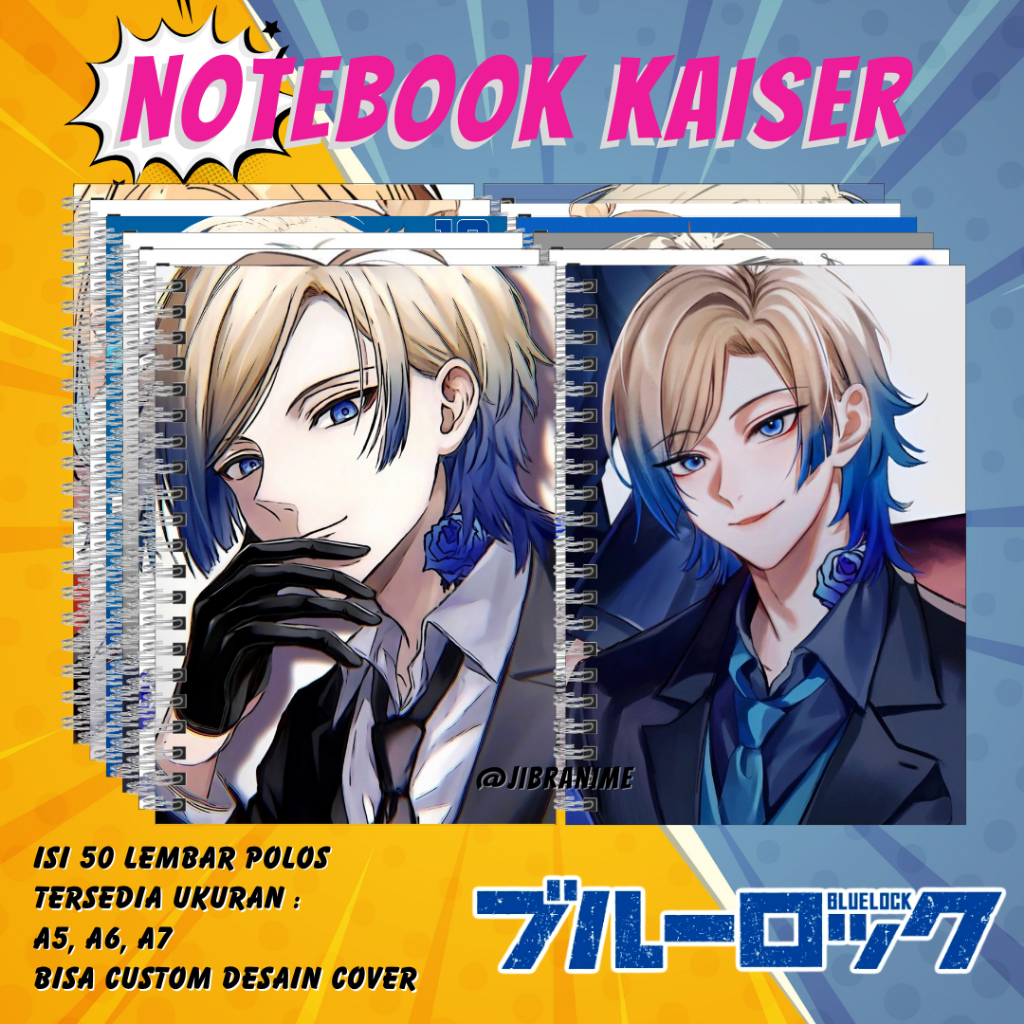 KAISER BLUE LOCK NOTEBOOK / KAISER BLUE LOCK NOTEBOOK / KAISER BLUE LOCK NOTEBOOK / KAISER BLUE LOCK