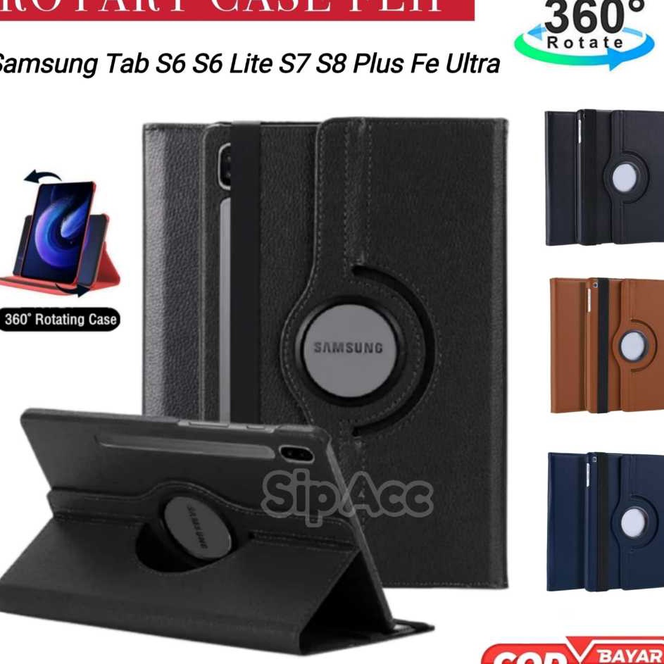 ราคาเคส Samsung Tab S6 Lite Samsung Tab S7 Fe S7 S8 S7 S8 Plus S8 Ultra Flip Case Rotary Casing Book Cover Stand
