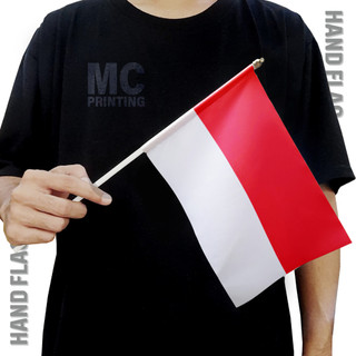 Bendera Tangan Mini Negara Indonesia Merah Putih 17 Agustus Kecil 14x20 cm - Aksesori Pawai & Festival - Kualitas MC Printing