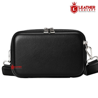 LEATHER CONCEPT Tas Selempang Pria Kulit Tas Kulit Pria Tas Pria Tas Jalan BLACK BOX
