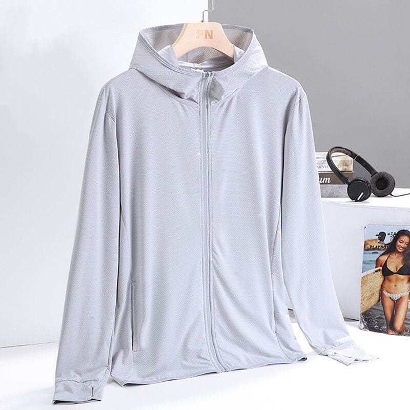 Anti-Uv Jacket Coat ผู้หญิงผู้ชาย Jogging Jacket วัสดุแห้งเร็ว