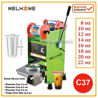 MESIN PRESS CUP / CUP SEALER JUMBO 12-26OZ / PLASTIK ROLL 1000 CUP
