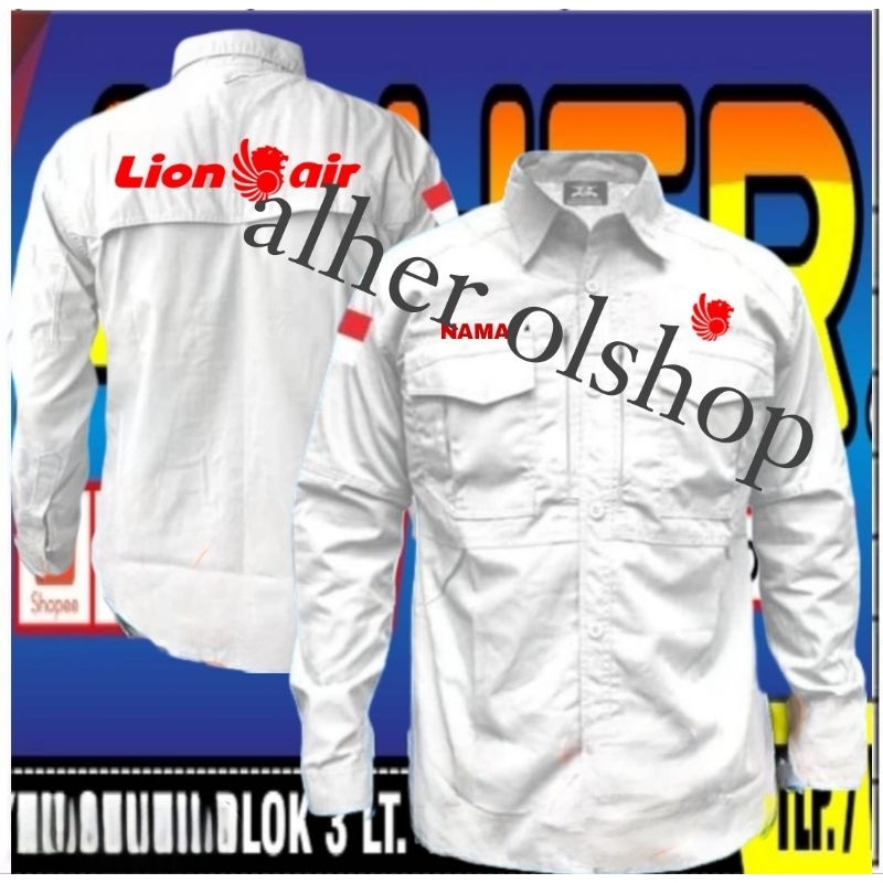 KEMEJA Lion Air เสื้อยุทธวิธี Lion Air เสื้อ Lion Air เสื้อ Lion Air ชุด Lion Air เสื้อทํางาน Lion A