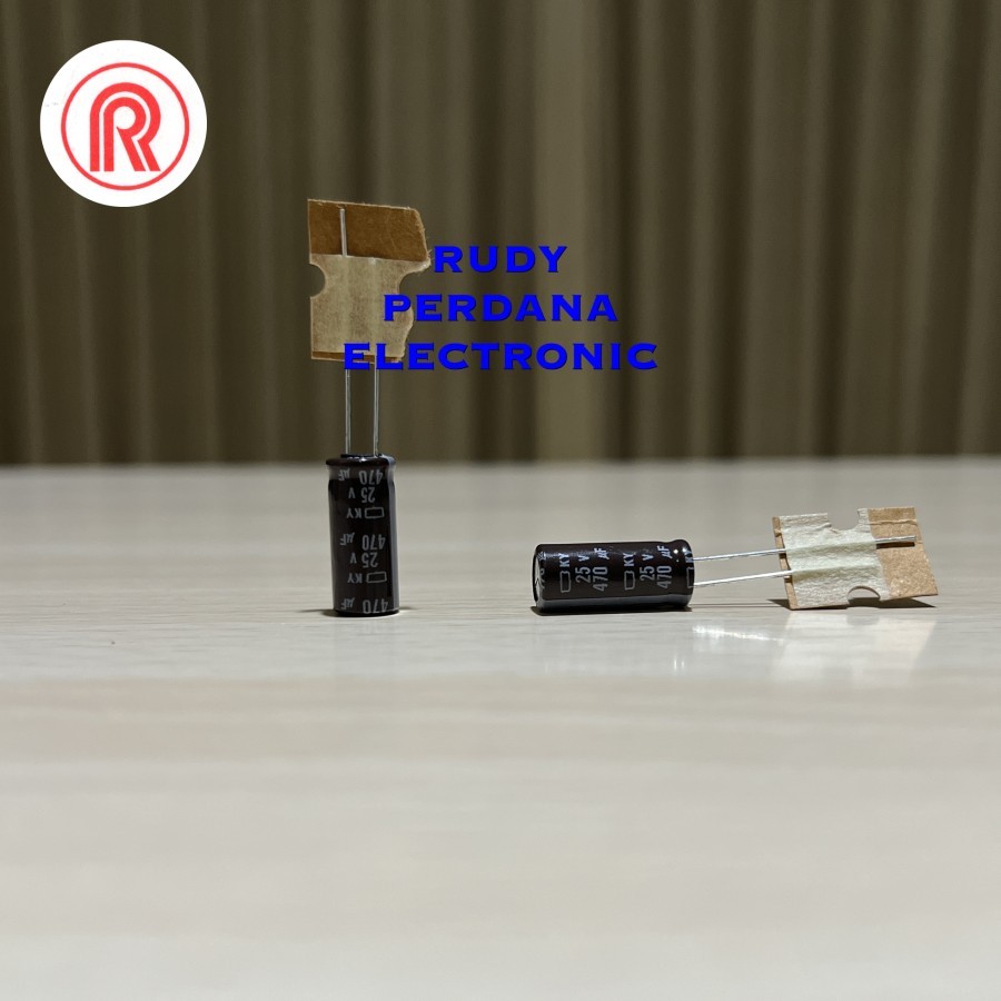 คาปาซิเตอร์ ELCO ELKO 470UF 25V 470 UF 25 VOLT