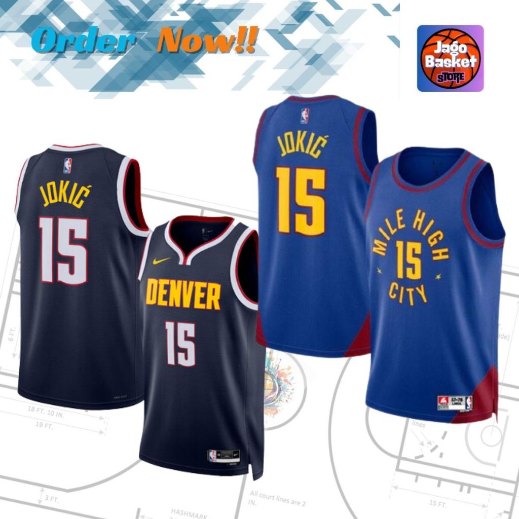 เสื้อบาสเก็ตบอล Nba Denver Nuggets Nikola Jokic