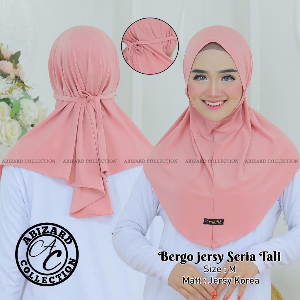 HIJAB BERGO JERSEY DAILY SERIA PLAIN STRAP (Size M)/BERGO JERSEY KOREA SERIA PLAIN STRAP (Size M)