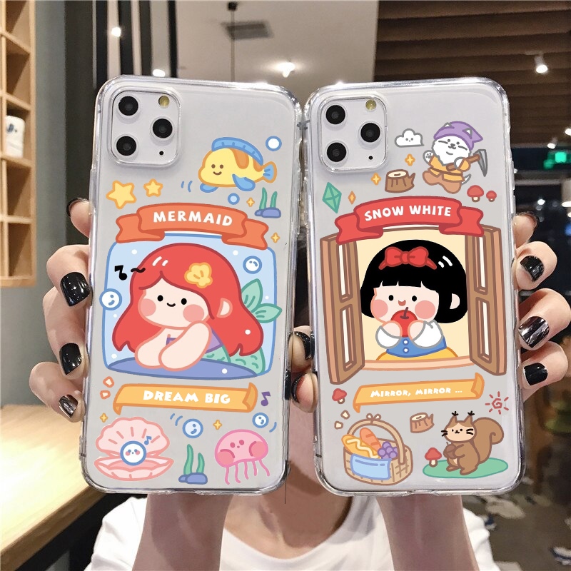 Case Princess Mermaid Snow White SAMSUNG J5 J510 J7 J710 2015 2016 2017 Pro Prime Core J4 J6 J8 Plus
