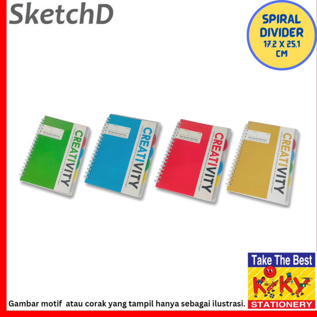 B5 สมุดโน้ตเกลียวพร้อม Kiky Planner Note Book Ring Spiral Divider B 5