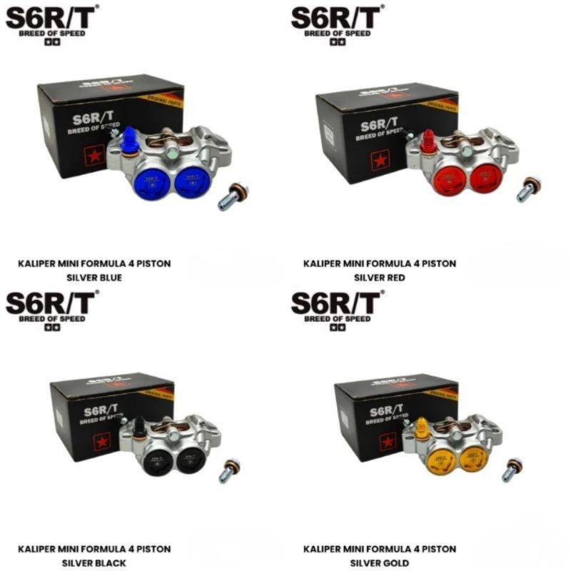 Formula caliper s6rt 4P 4 ลูกสูบ universal Formula caliper 4 ลูกสูบ mini ด้านหน้าขวา s6rt ผลิตใน vie