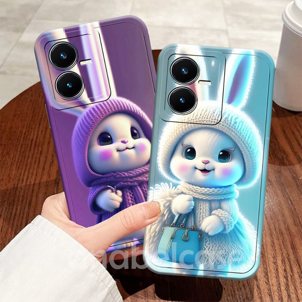 HP Softcase VIVO Y22/Y22S/Y35/Y36 4G/5G/Y27S/Y27 4G/Y27 5G/Y16/Y19 กระต่ายน่ารัก Full Color - Vivo P