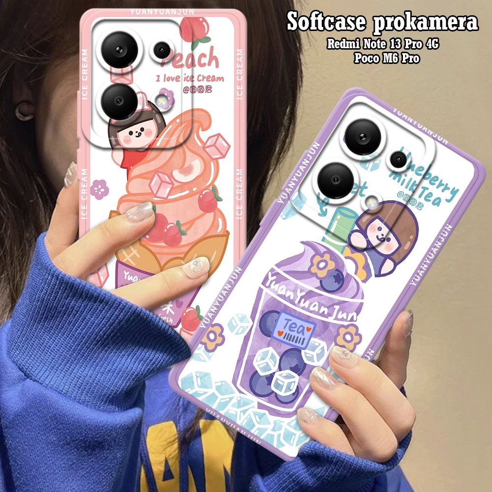 เคส Redmi Note 13 Pro 4G - Poco M6 Pro Silicone Pro Camera Drink Motif (DS01)