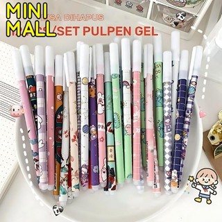 Grosir 12Pcs Selusin Pulpen Bisa Di Hapus Tinta Biru Erasble Karakter Motif A106 Pulpen Cartoon bisa di hapus Eraseable Pen Gel