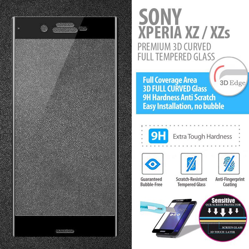 Sony Xperia XZ XZ Dual XZs กระจกนิรภัยแบบเต ็ มโค ้ งระดับพรีเมียม