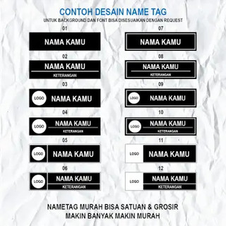 PAPAN NAMA DADA NAME TAG / PIN NAMA CUSTOM