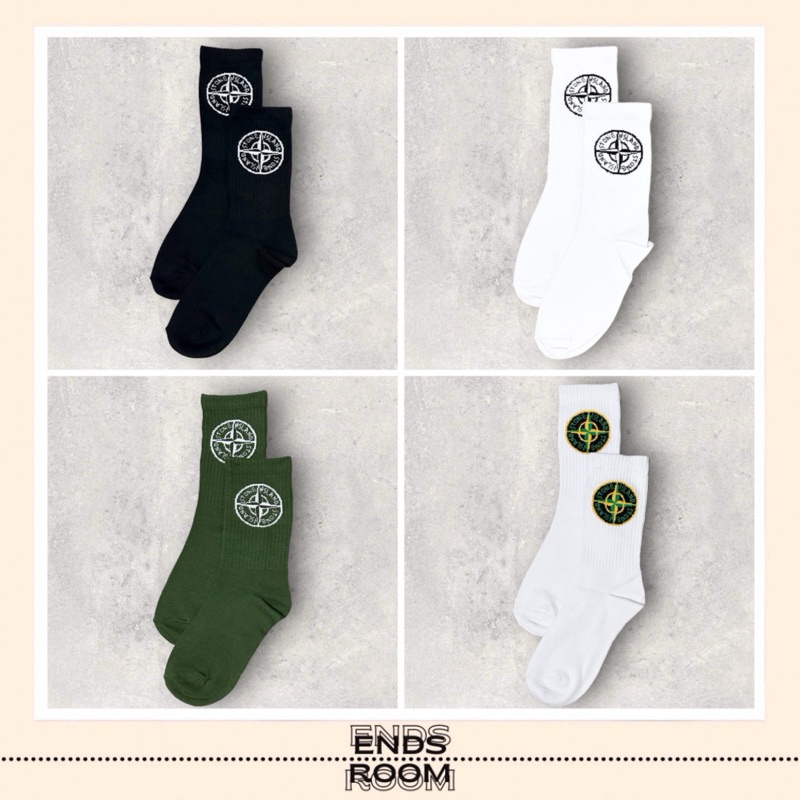 STONE ISLAND ถุงเท้ายาวหิน ISLAND