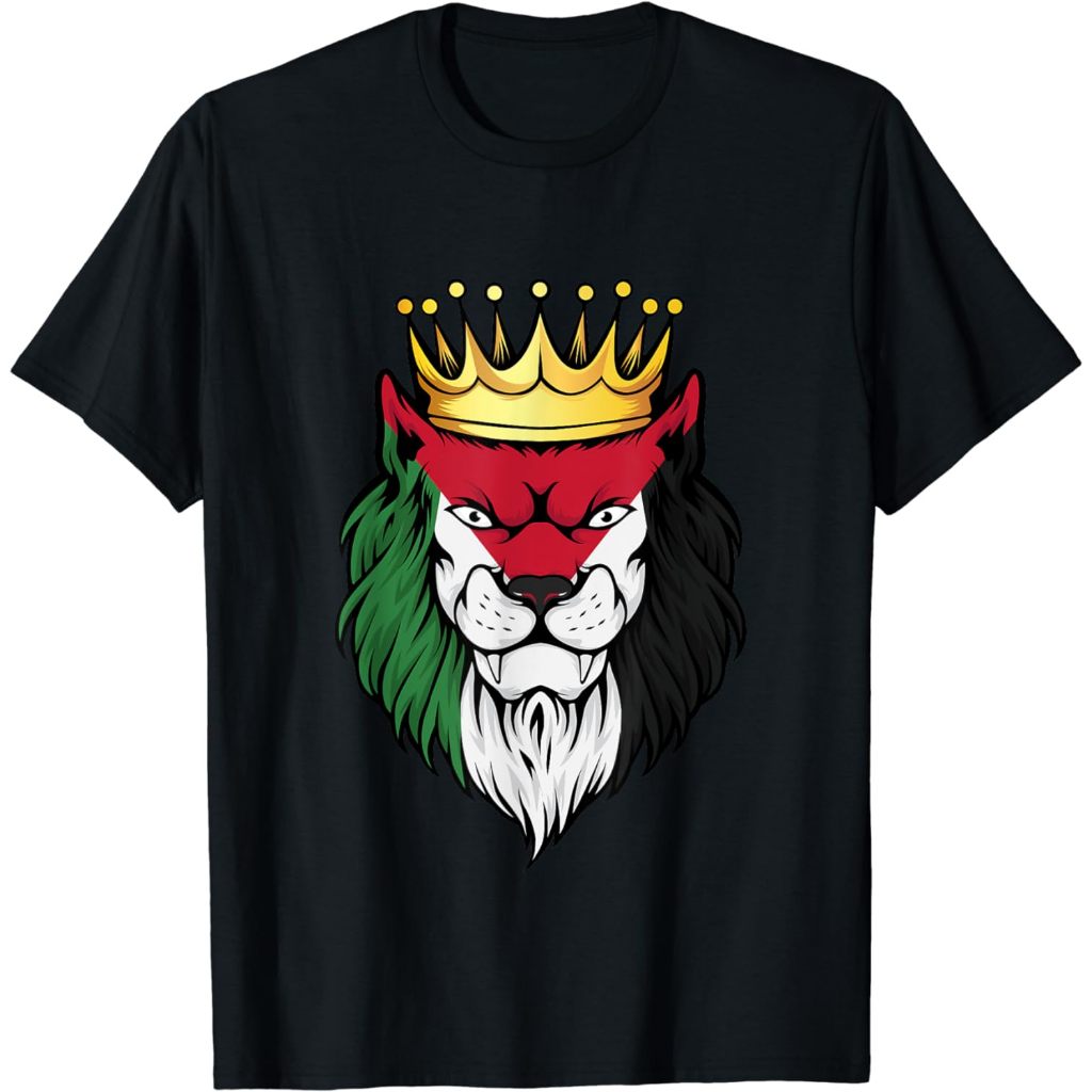 เสื้อยืดคนรัก Palestine Lion King Palestine Flag Palestine