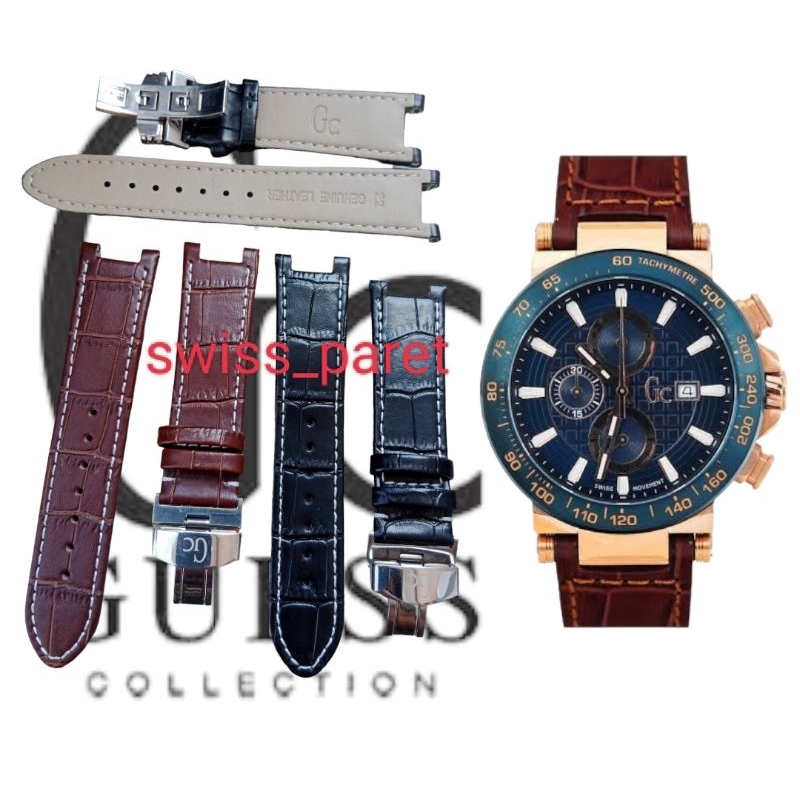 Guess Collection สายนาฬิกาหนัง GC สายนาฬิกาหนัง 22mm