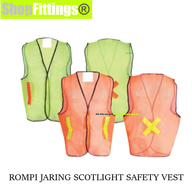 โกดัง Scoth X Mesh Vest โครงการความปลอดภัยเสื้อกั๊ก Light Up
