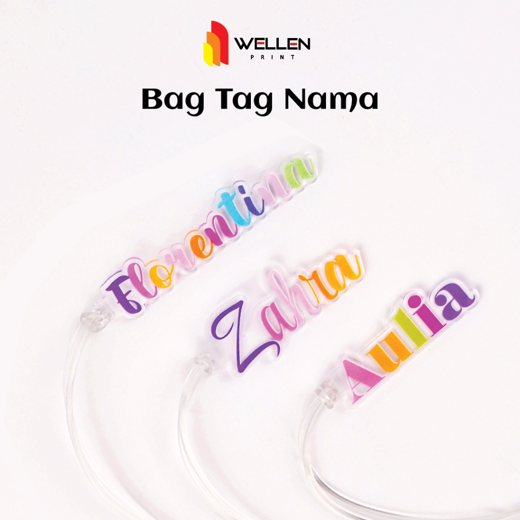 Gantungan Wellen Print – พิมพ์แท็กกระเป๋าชื่ออะคริลิค / พิมพ์พวงกุญแจอะคริลิคกระเป๋านักเรียน