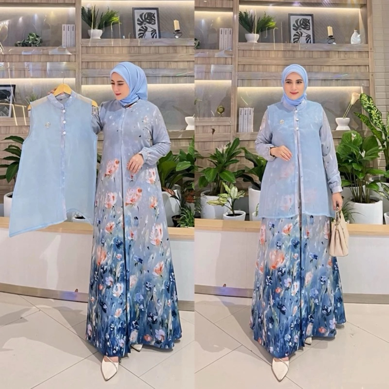 Shayoq Silva Dress Zeriin Dress 2 in 1 Dress plus Vest