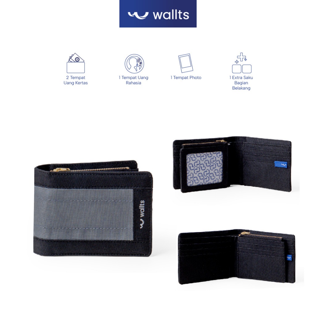Wallts Ben - Wallts Waterproof Mens Canvas Folding Wallet Wallts