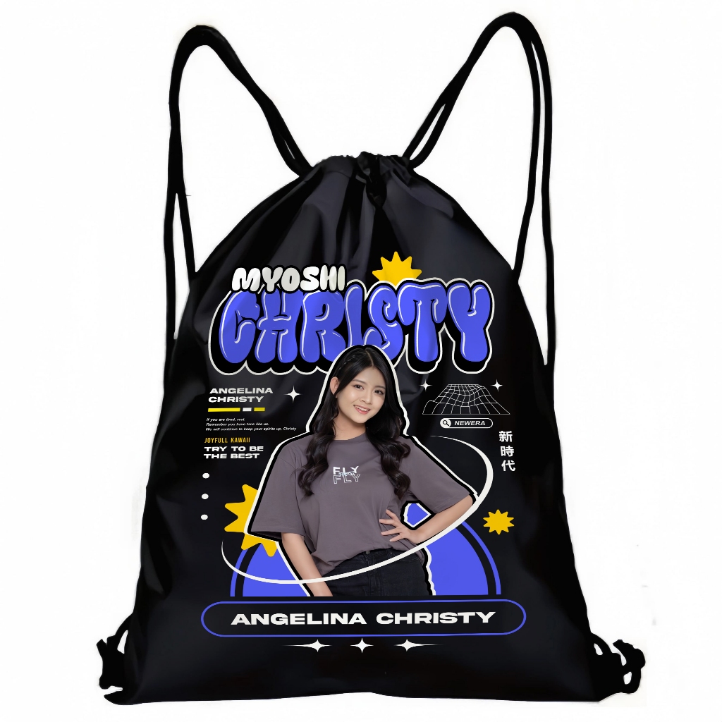 กันน้ํา Stringbag Drawstring Bag Member JKT48 My Oshi edition ฟรีสติ๊กเกอร์