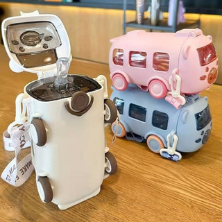 Botol Minum Anak Mobil Mobilan Karakter Lucu 500ml/ Botol Minum Bekal Untuk Anak Sekolah Bentuk Bus Beruang Cipung Viral