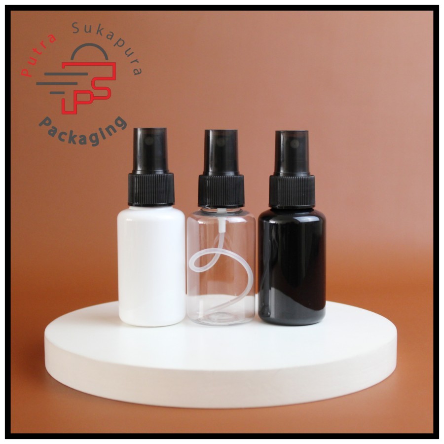60ml tubular ขวดสเปรย์/60ml ขวดสเปรย์/60ml ขวดพลาสติก/สเปรย์คอควันสีดํา 24