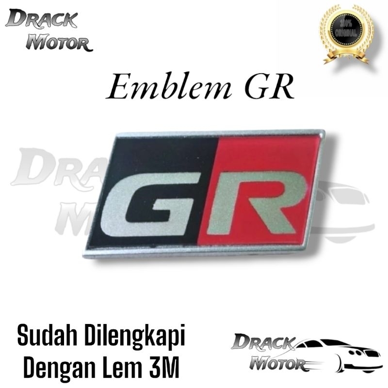 GR TOYOTA EMBLEM / ORIGINAL GR TOYOTA EMBLEM LOGO