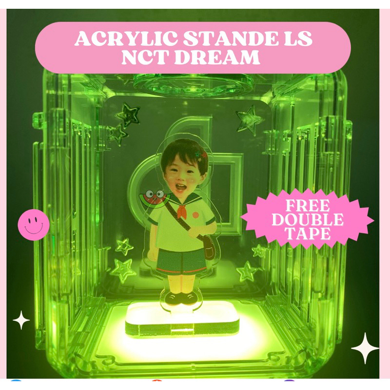 ขาตั้งอะคริลิค DECO NCT DREAM LS ฟรีเทปคู่, แท่งไฟ ACRYLIC NEOBONG HADIAH โดย subak_store