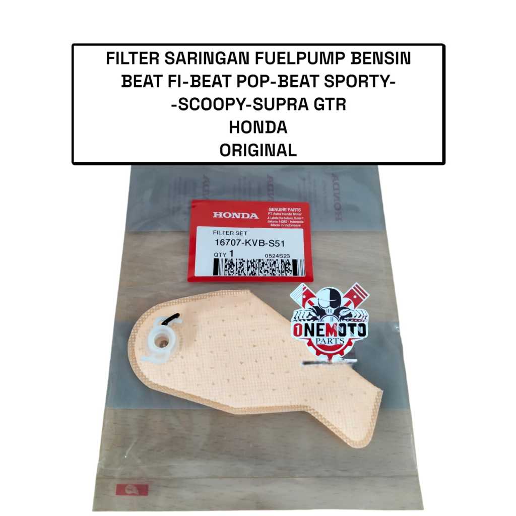 FUEL PUMP FILTER สําหรับ BEAT FI BEAT POP BEAT SPORTY SCOOPY SUPRA GTR HONDA 16707-KVB-S51 เดิม