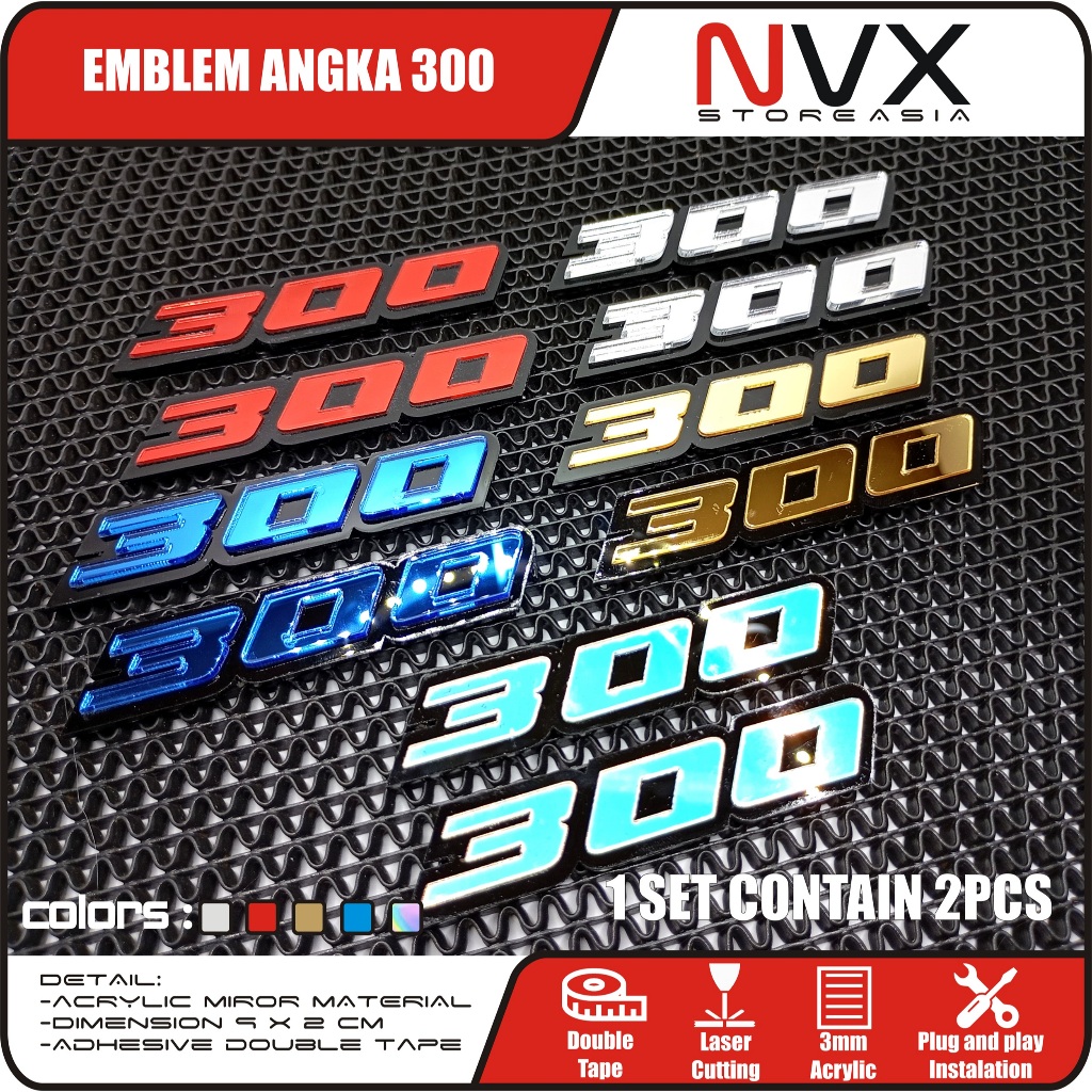 Emblem cc 300 มอเตอร์ไซค์ Nmax Xmax 300 cc ญี่ปุ่นญี่ปุ่นเดิม